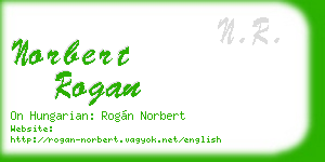 norbert rogan business card